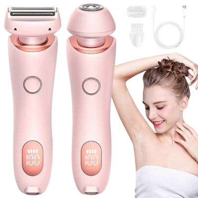 Beautibloom Razor,Livora Electric Razor,2 in 1 Electric Shaver Razors for Women,Portable Waterproof Electric Shaver,Wet & Dry,Painless Womens Trimmer for Face Body Leg Bikini Underarm Arm (Pink)