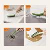 4 in 1 Multi-functional Hard Bristle Crevice Cleaning Brush,Tile Edge Seam Gap Small Cleaning Scrub Brush,Long Handle Clean without Blind Spots for Household, Bathroom, Kitchen (Green) view 4