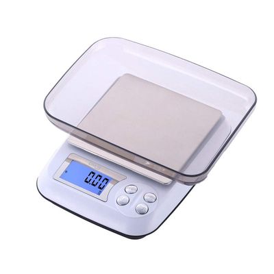 VNNHGB High Precision 0.01g Digital Kitchen Electronic Scale Stainless Steel Mini Pocket Scales for Tea Food Weighing with LCD Display Tare and Zero Funtion (3kg/0.1g)