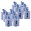 12 x Blue Rolls 150m Each Roll - Centrefeed Dense Hard Quality Rolls Flat Sheet ROLL Flat Paper Wipe Towel Tissue - Business - Home - Commercial 1,800m | 4500 Sheets Total CHSA view 1