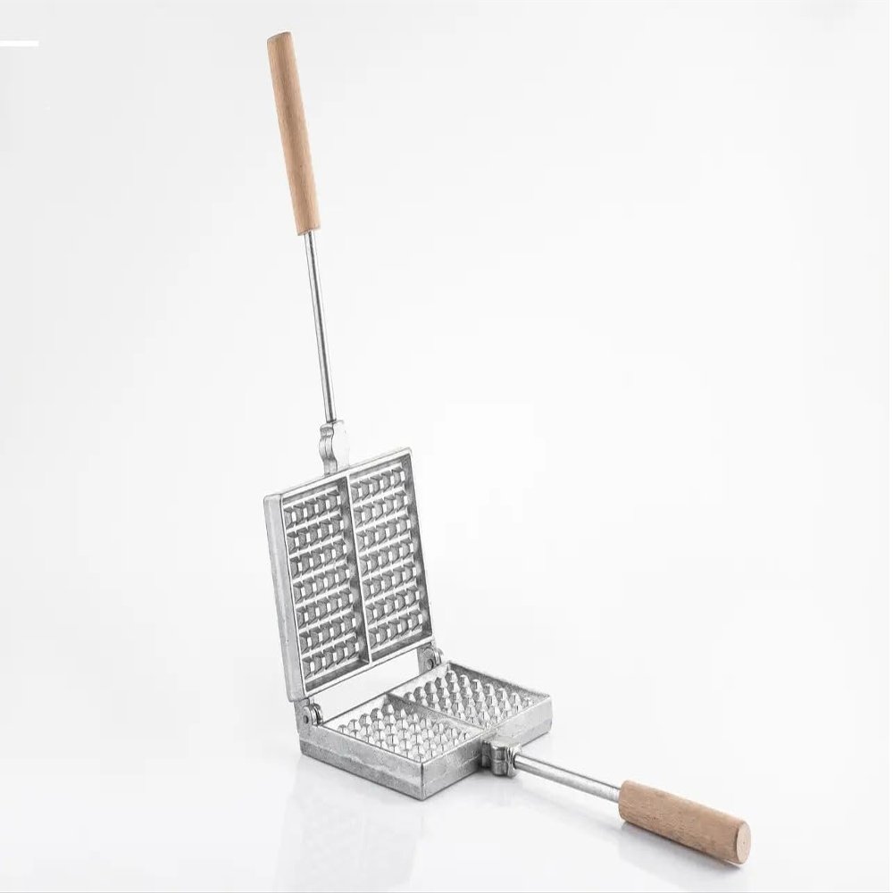 "Belgian waffles" pan with removable handles "Belgian waffles" "Belgian waffles" so they can be found
