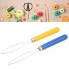 2PCS Button Hook, Multi Color Mix Button Hook Helper, Portable Button Hook Tool for Sewing Tailoring view 3