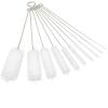 10 PCS Drinking Straw Cleaner Brush White, Bottle Cleaning Brushes, Nylon Tube Brush, Straw Cleaner Brush with Hook and Loop view 1