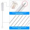 10 PCS Drinking Straw Cleaner Brush White, Bottle Cleaning Brushes, Nylon Tube Brush, Straw Cleaner Brush with Hook and Loop view 3