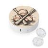 YHEGBFD Spectacle Case,Hand Drawn Baseball Bats And Ball Contact Lens Case,portable Contact Lens Case,contact Lens Box with Mirror view 1