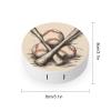 YHEGBFD Spectacle Case,Hand Drawn Baseball Bats And Ball Contact Lens Case,portable Contact Lens Case,contact Lens Box with Mirror view 2