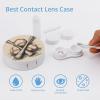 YHEGBFD Spectacle Case,Hand Drawn Baseball Bats And Ball Contact Lens Case,portable Contact Lens Case,contact Lens Box with Mirror view 3