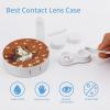 YHEGBFD Spectacle Case,Guinea Pig And Popcorn Contact Lens Case,portable Contact Lens Case,contact Lens Box with Mirror view 3