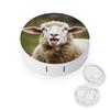 YHEGBFD Spectacle Case,Funny Naughty Sheep Tongue Cute Animal Contact Lens Case,portable Contact Lens Case,contact Lens Box with Mirror view 1
