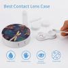 YHEGBFD Spectacle Case,Hand Painted Dragonfly Contact Lens Case,portable Contact Lens Case,contact Lens Box with Mirror view 3