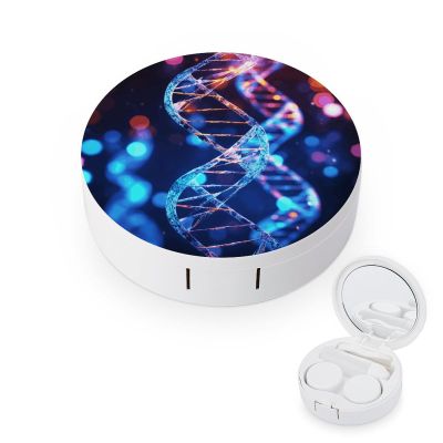 YHEGBFD Spectacle Case,DNA Genetic Helix Contact Lens Case,portable Contact Lens Case,contact Lens Box with Mirror
