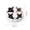 YHEGBFD Spectacle Case,French Bulldog Contact Lens Case,portable Contact Lens Case,contact Lens Box with Mirror view 2