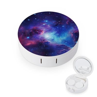 YHEGBFD Spectacle Case,Galaxy Contact Lens Case,portable Contact Lens Case,contact Lens Box with Mirror