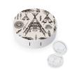 YHEGBFD Spectacle Case,Feather Head Band Teepee Tent Contact Lens Case,portable Contact Lens Case,contact Lens Box with Mirror view 1