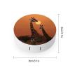 YHEGBFD Spectacle Case,Giraffe at Sunset Contact Lens Case,portable Contact Lens Case,contact Lens Box with Mirror view 2