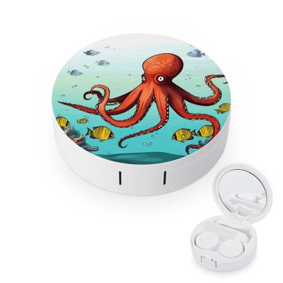 YHEGBFD Spectacle Case,Giant Octopus Contact Lens Case,portable Contact Lens Case,contact Lens Box with Mirror