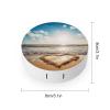 YHEGBFD Spectacle Case,Heart Shape Romantic Beach Contact Lens Case,portable Contact Lens Case,contact Lens Box with Mirror view 2