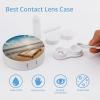 YHEGBFD Spectacle Case,Heart Shape Romantic Beach Contact Lens Case,portable Contact Lens Case,contact Lens Box with Mirror view 3