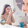 YHEGBFD Spectacle Case,Heart Shape Romantic Beach Contact Lens Case,portable Contact Lens Case,contact Lens Box with Mirror view 4