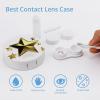 YHEGBFD Spectacle Case,Gold Star Contact Lens Case,portable Contact Lens Case,contact Lens Box with Mirror view 3