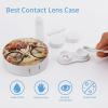 YHEGBFD Spectacle Case,Flower Bicycle Contact Lens Case,portable Contact Lens Case,contact Lens Box with Mirror view 3