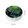YHEGBFD Spectacle Case,Dragonfly Green Contact Lens Case,portable Contact Lens Case,contact Lens Box with Mirror view 2
