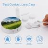 YHEGBFD Spectacle Case,Golf Course Lawn Contact Lens Case,portable Contact Lens Case,contact Lens Box with Mirror view 3