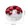 YHEGBFD Spectacle Case,Handmade Red Hearts Contact Lens Case,portable Contact Lens Case,contact Lens Box with Mirror view 2