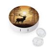 YHEGBFD Spectacle Case,Elk Artwork Contact Lens Case,portable Contact Lens Case,contact Lens Box with Mirror view 1