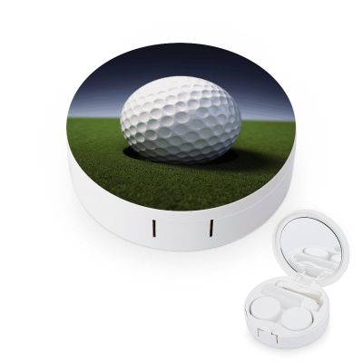 YHEGBFD Spectacle Case,Golf Ball Contact Lens Case,portable Contact Lens Case,contact Lens Box with Mirror