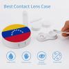 YHEGBFD Spectacle Case,Flag of Venezuela Contact Lens Case,portable Contact Lens Case,contact Lens Box with Mirror view 3