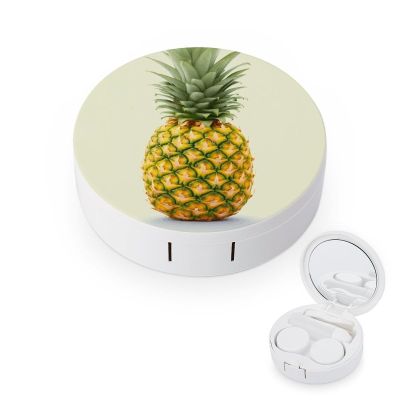 YHEGBFD Spectacle Case,Fresh Pineapple Contact Lens Case,portable Contact Lens Case,contact Lens Box with Mirror
