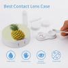 YHEGBFD Spectacle Case,Fresh Pineapple Contact Lens Case,portable Contact Lens Case,contact Lens Box with Mirror view 3