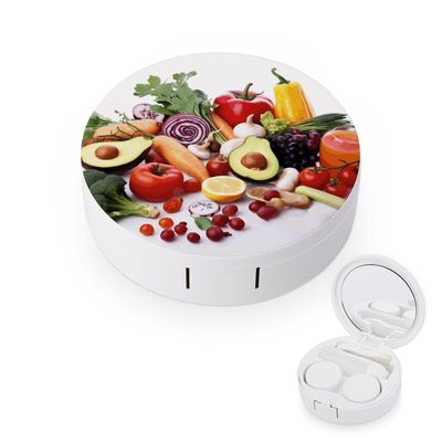 YHEGBFD Spectacle Case,Healthy Food Contact Lens Case,portable Contact Lens Case,contact Lens Box with Mirror