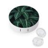 YHEGBFD Spectacle Case,Green Long Leaves Contact Lens Case,portable Contact Lens Case,contact Lens Box with Mirror view 1