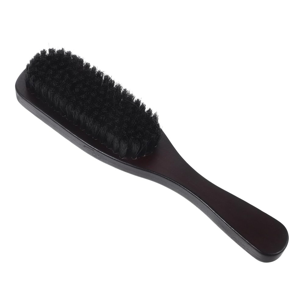 Beatifufu Mens Hair Brush with Boar Bristles Wooden Detangling Beard Grooming Brush for Men Curly and Thick Hair Travel Styling Comb