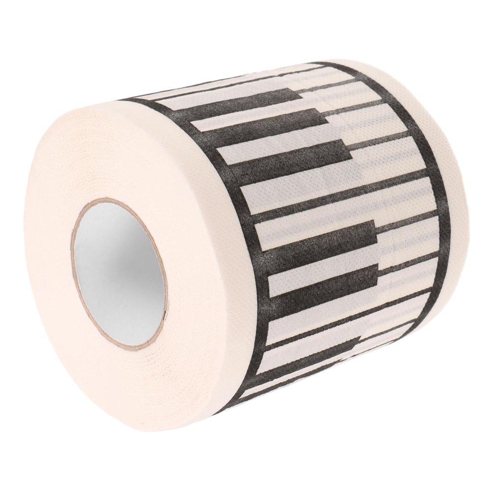 Beaupretty Music Toilet Roll Piano Printing Tissue for Decor Piano Toilet Paper Unique Tissue Roll