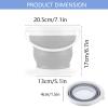 3L Collapsible Bucket Foldable Tub - Portable Small Bucket for Camping, Beach, Car Washing & Outdoor Use, Space Saving & Lightweight view 2