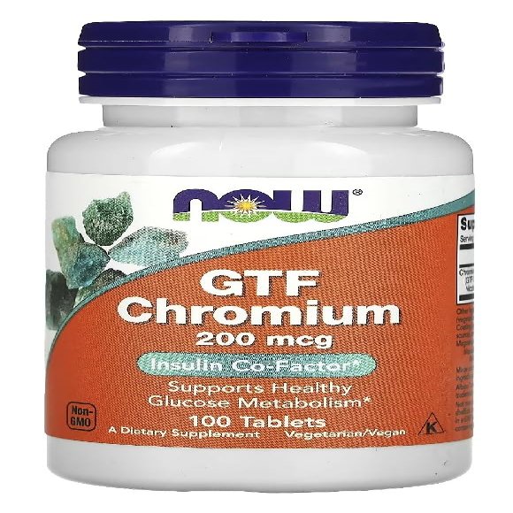 NOWFoods Now Foods GTF Chromium 200mcg | Supports Healthy Blood Sugar Levels 100 Tablets