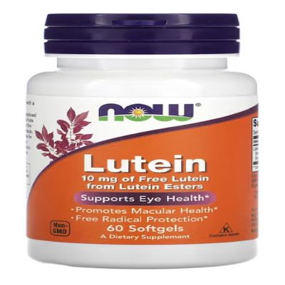 Now Foods  Lutein 10mg | Eye Health & Antioxidant Support  60 Softgels