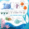17 PCS Under the Sea Cake Decorations Ocean Animals Cake Topper with Cake Balls Decorations for Under the Sea Theme Boys Girls Baby Shower Birthday Party Supplies view 2