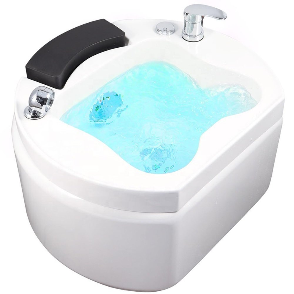 JINGEDD Portable Pedicure Foot Spa Bathtub - Relaxing Feet Spa Tub Shower Wash & Massage - with Heat and Massage - Home Foot Spa Pedicure Bowl Foot Detox Bucket Tub,B