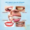 2 Pairs Moldable False Teeth Temporary Dentures Silicone Instant Perfect Smile Veneers Teeth, Temporary Fake Teeth Top and Bottom Set Cover The Bad Teeth for Men Women view 3