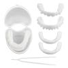 2 Pairs Clip in Veneers Teeth Top and Bottom Instant Veneers Dentures for Perfect Smile, Artificial Teeth Covers with Minitweezers for Men Women Daily Teeth Whitening view 1