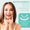 2 Pairs False Teeth Set Fake Teeth Top and Bottom Instant Veneers Dentures, Snap-On Dentures Whitening Artificial Teeth Covers with Tweezers for Men Women with Bad Teeth view 3