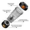 Electric Protein Shaker Bottle, Mixer Cup for Shakes and Meal Replacements, BPA-free, Portable Blender Cup with a Supplement Storage, USB Rechargeable Shaker Cups for Protein Shakes 550ml (Black) view 2