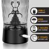Electric Protein Shaker Bottle, Mixer Cup for Shakes and Meal Replacements, BPA-free, Portable Blender Cup with a Supplement Storage, USB Rechargeable Shaker Cups for Protein Shakes 550ml (Black) view 4