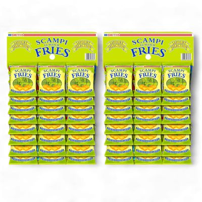 2 x Smiths Pub Card : 24 x 27g Scampi Fries (Total 48 Scampi Fries)