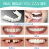 Wttfc Fake Teeth,2 Pairs Clip in Veneers Teeth, Pop on Veneers Top And Bottom Dentures Covers Braces Smile Natural Shade Fake Teeth for Men Women with Bad Teeth view 4