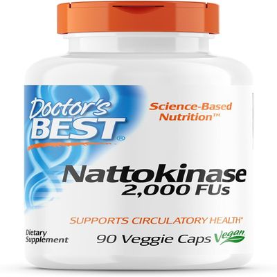 Best Nattokinase - 2, 000 FU of Enzyme, Supports Heart Health & Circulatory & Normal Blood Flow, Non-GMO, Gluten Free, Vegan, 90 Veg Caps